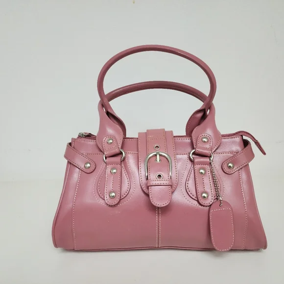 Pink & Raspberry color leather purse - Picture 5 of 7